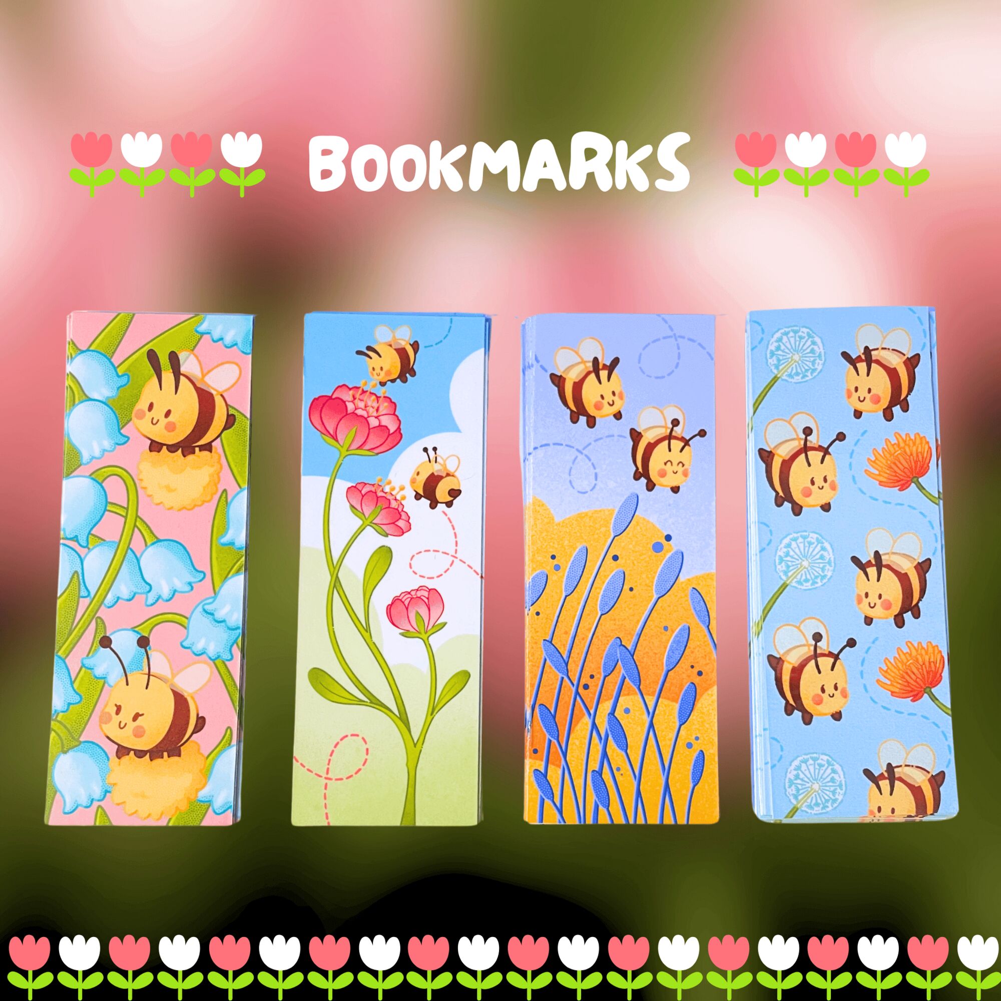 Spring Bees Bookmarks