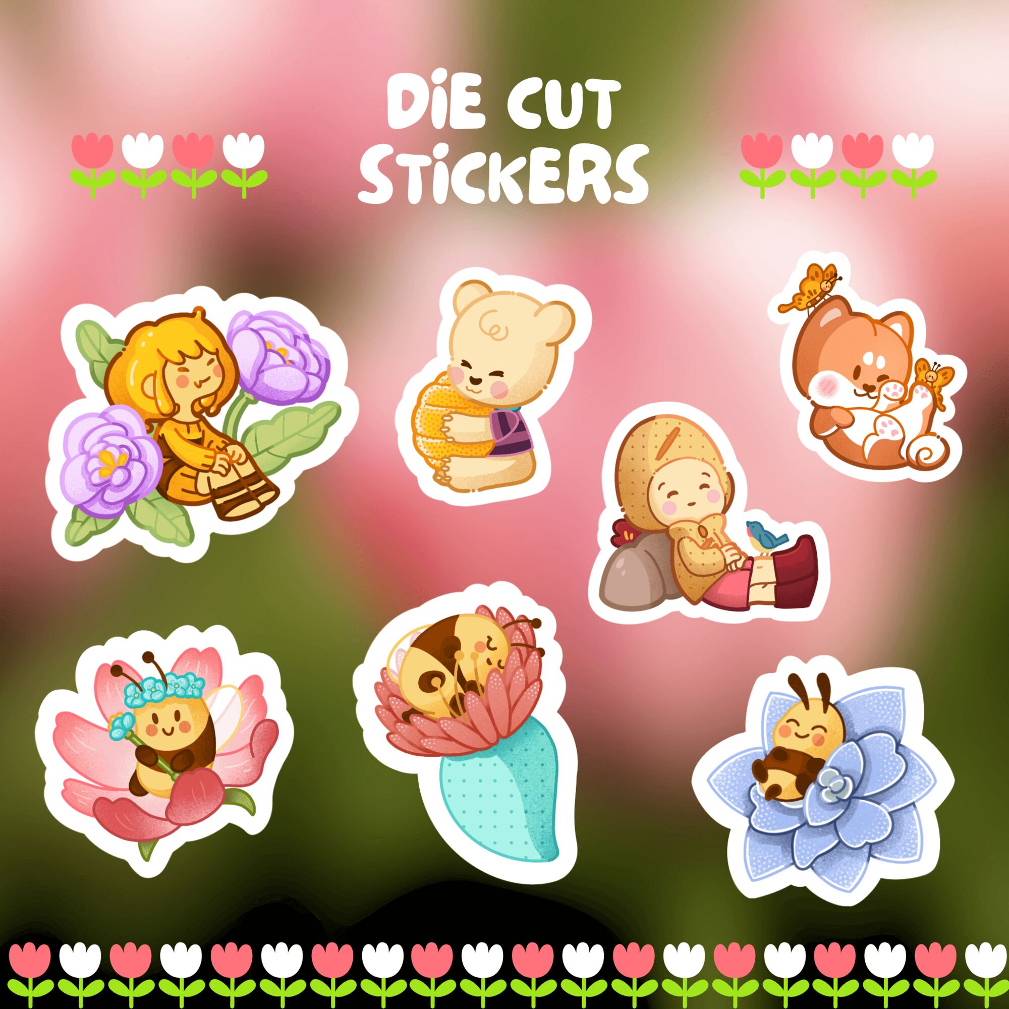 Spring themed Stickers